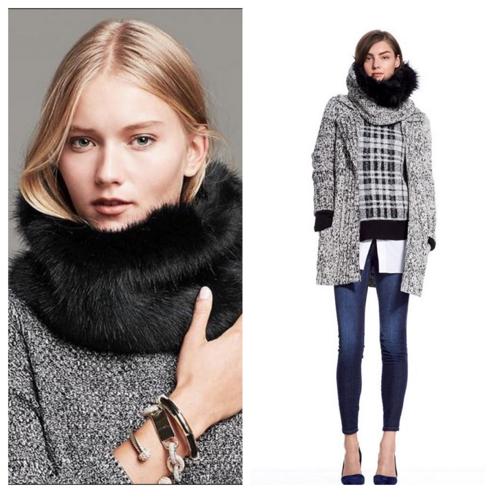 Banana Republic Italian Yarn Faux Fur Neck Warmer